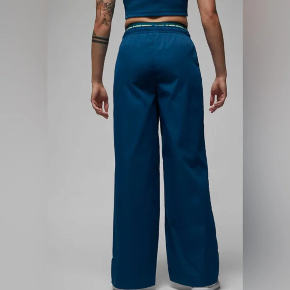 Jordan Nike Sportswear Women Mid-Rise Pants Blue wide Leg Size XS - Picture 2 of 12
